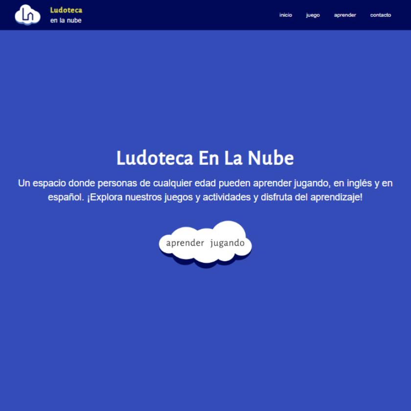 Ludoteca en la Nube is a Web page dedicated to play and learning with engaging activities for all ages directed at bilingual spanish and english learners